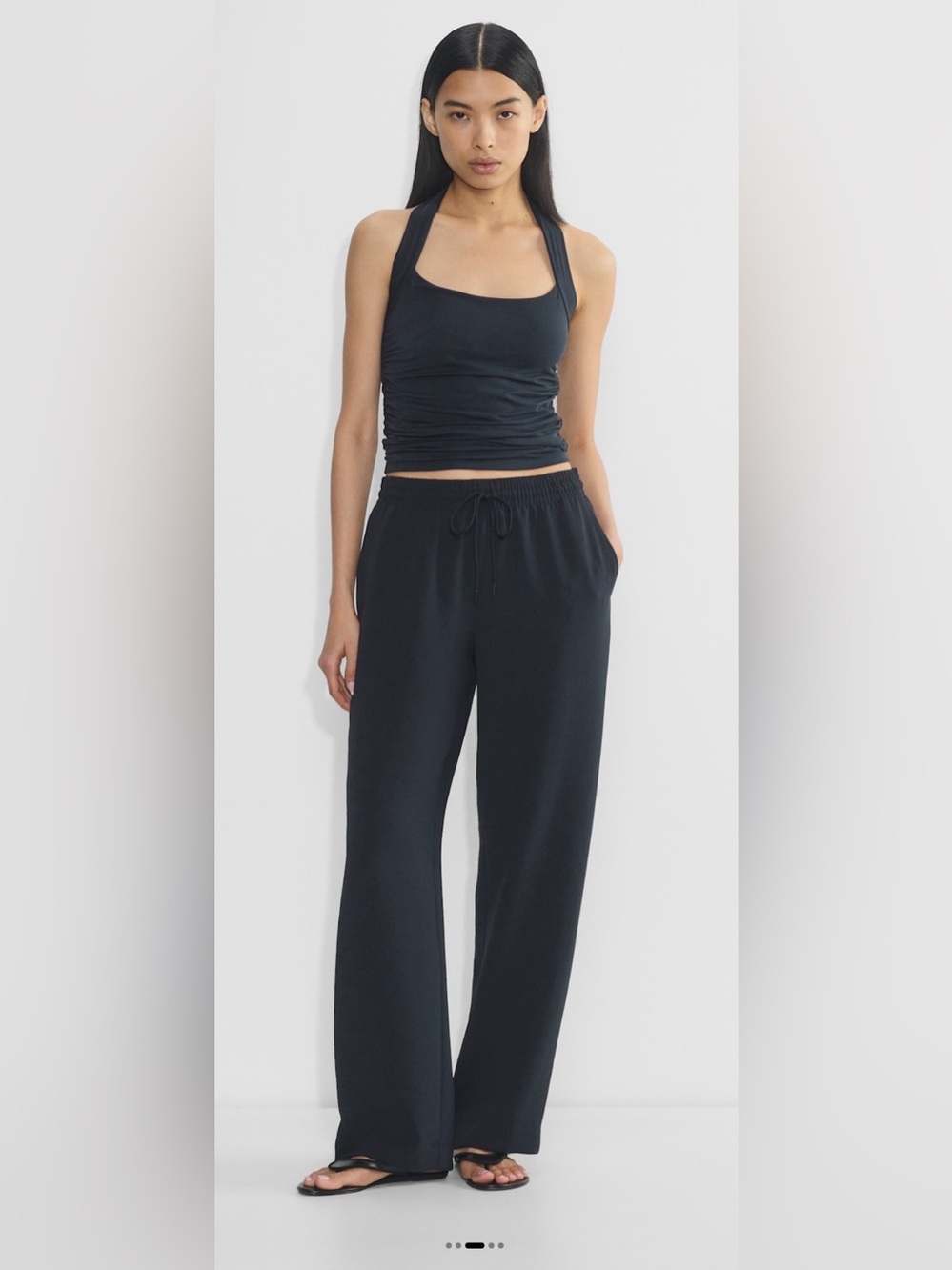NWT Aritzia x Wilfred Thesis Pant- Crepette (Dark Night Navy)